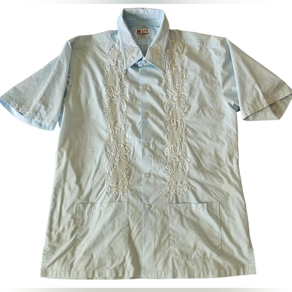Vintage Double Happiness Hand Embroidered Button up